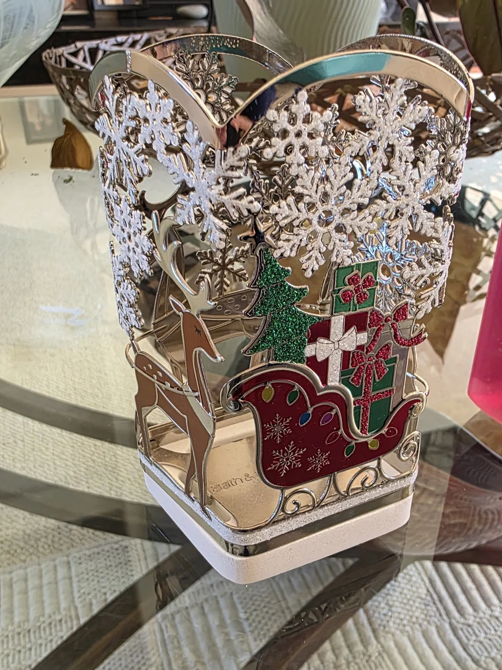 Bath and Body Works Christmas Holiday Santa Sleigh Foaming Soap Holder New - Picture 2 of 6
